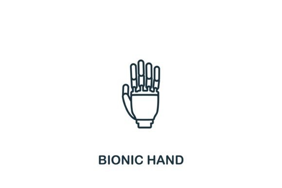 Bionic Hand Icon Graphics and Icons