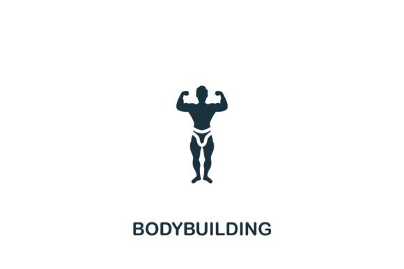 Bodybuilding Icon: A Versatile Graphic for Fitness-Themed Design Projects