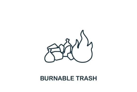 Burnable Trash Icon Graphics and Icons