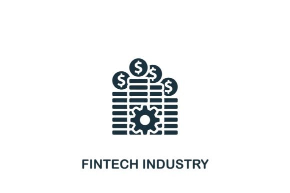 Fintech Industry Icon: A Modern Design Asset for Professional Web and Editorial Use