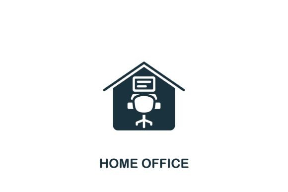 Home Office Icon: A Versatile Graphic for Modern Design Projects