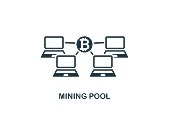 Mining Pool Icon: A Modern Graphic Design Asset for Crafters and Handmade Businesses