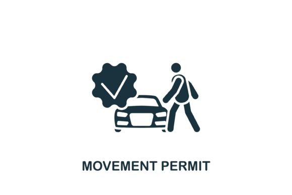 Movement Permit Icon: A Simple Yet Effective Embroidery Design