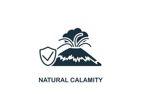 Natural Calamity Icon: A Versatile Graphic for Editorial and Web Design