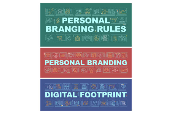 Personal Branding Word Concepts Banner: A Designer’s Take on Graphic Templates for Local Businesses