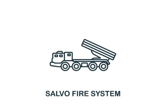Salvo Fire System Icon: Graphics and Icons for Modern Design