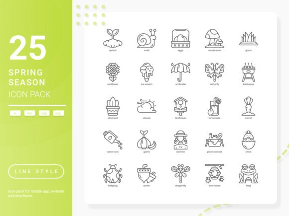 Spring Season Icon Pack: A Graphic Design Asset for Local Business Branding