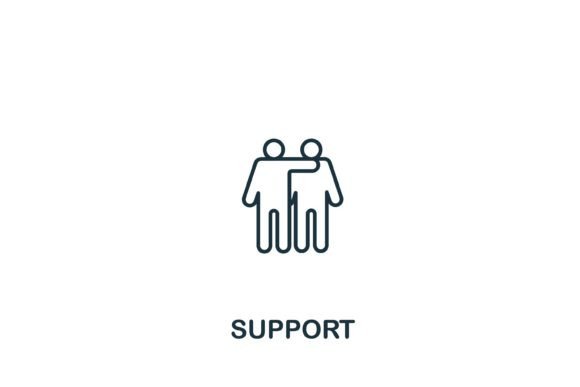 Support Icon: Graphic Design Asset for Modern Branding