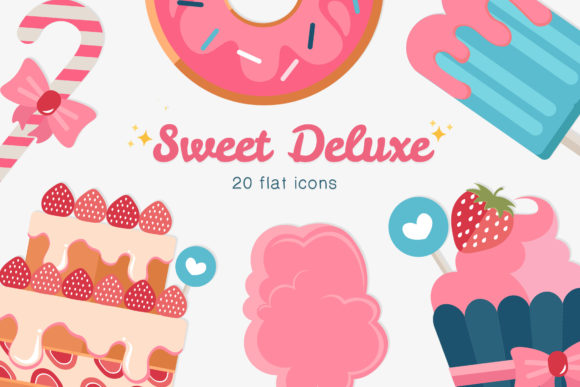 Sweet Deluxe Icon Set: A Graphic Design Asset for Local Business Branding