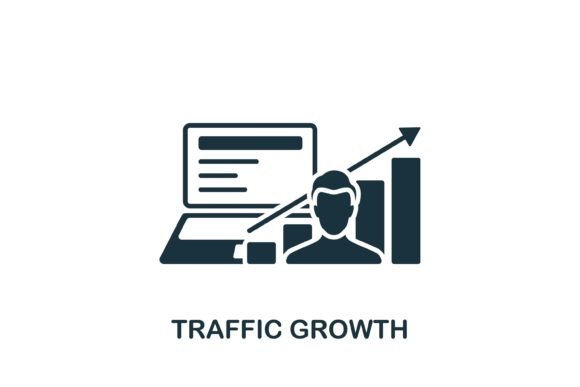 Traffic Growth Icon: A Modern Design Asset for Stronger Visual Impact