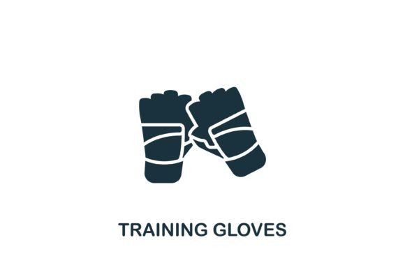 Training Gloves Icon: A Versatile Graphic Design Asset for Fitness Branding