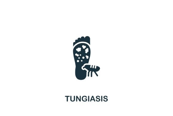 Tungiasis Icon: A Graphic Design Asset for Clean and Creative Handmade Projects
