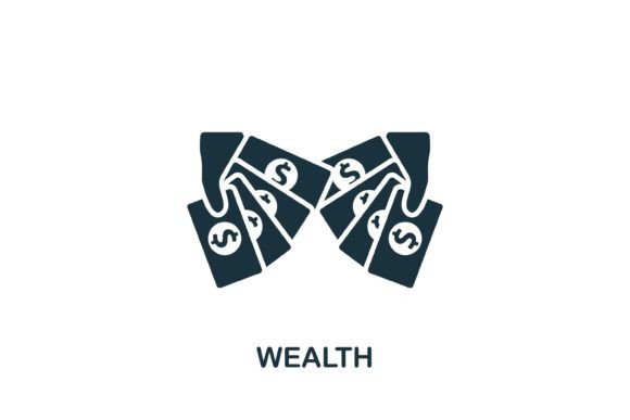 Wealth Icon: A Versatile Graphic Design Asset for Local Business Branding
